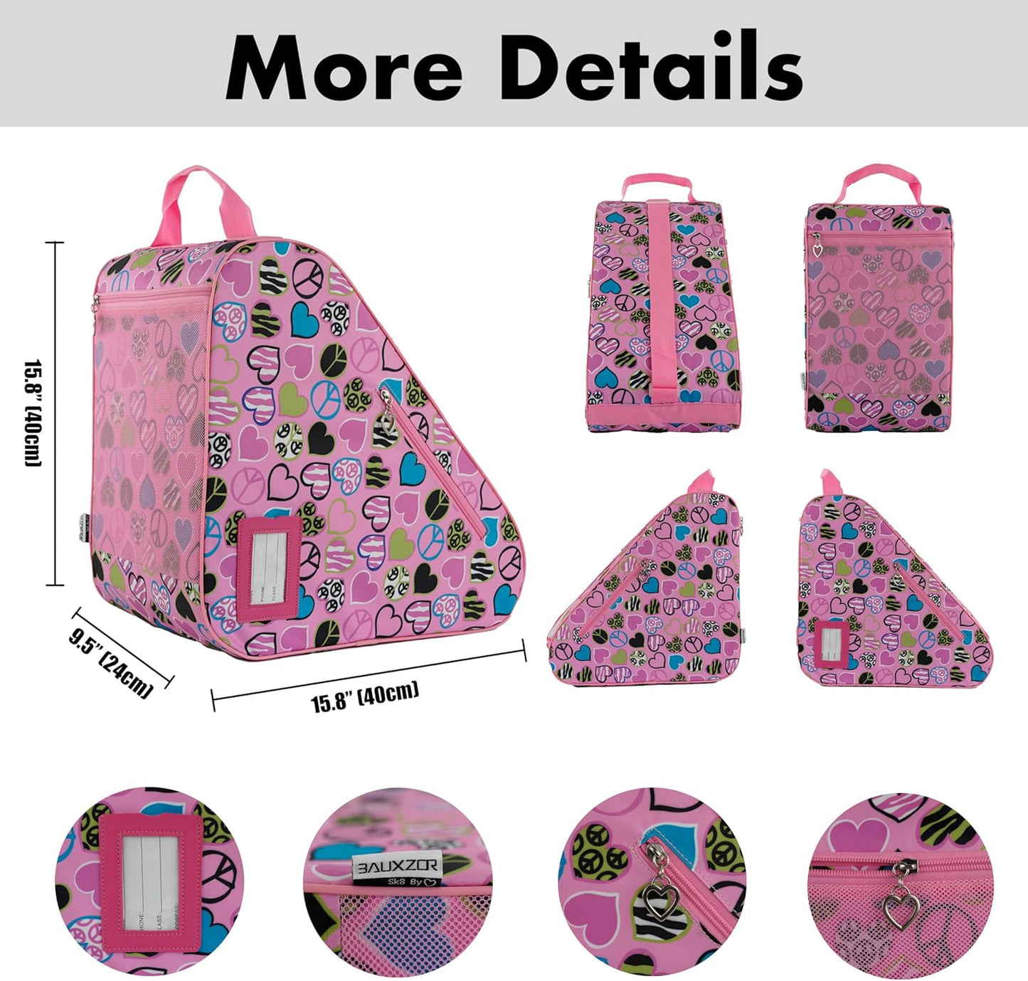 Skate Bags for Roller Skates, Ice Skates, Quad Skates, Inline Skates, Rollerblades, Figure Skates, Skate Accessories for Kids and Adults