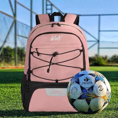 WOLT Soccer Backpack Soccer Bag with Ball Holder & Shoes Compartment, Sport Equipment Bags For Football, Basketball, Volleyball, Gym