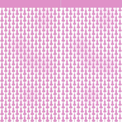 2 Pack Metallic Foil Fringe Curtain 3.3ft x 6.6ft Party Decorations, Shiny Tinsel Backdrop Curtains for Photo Booth, Birthday, Bridal Shower, Celebration Decorations (Pink)