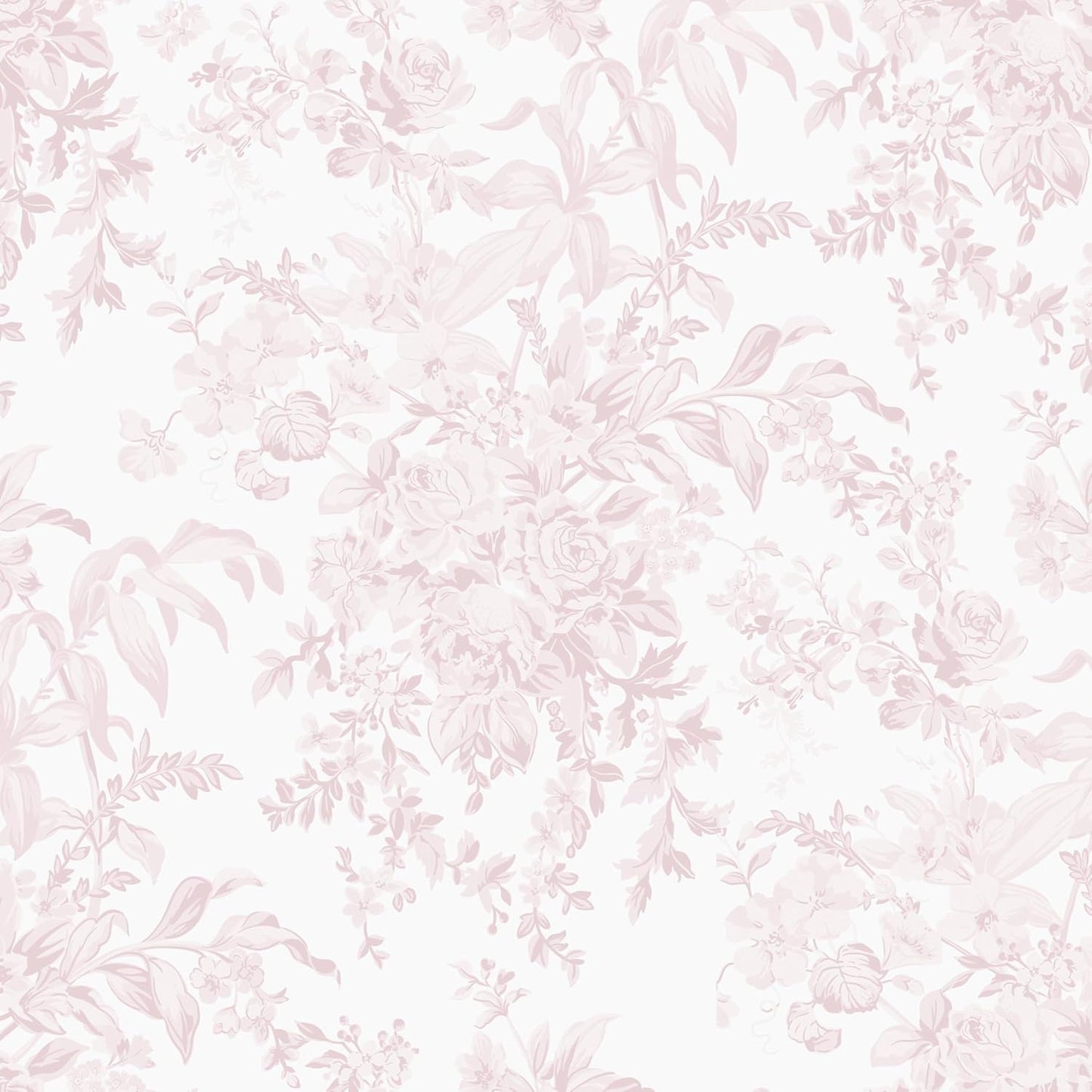 Heroad Pink Peel and Stick Wallpaper Toile Floral Contact Paper Boho Leaf Removable Wall Paper Self Adhesive Stick On Wallpaper for Girls Bedroom Bathroom Renter Friendly Vinyl Roll 17.3''X78.7''