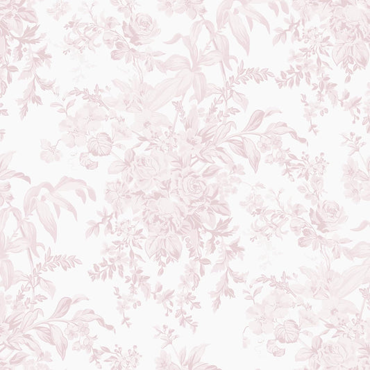 Heroad Pink Peel and Stick Wallpaper Toile Floral Contact Paper Boho Leaf Removable Wall Paper Self Adhesive Stick On Wallpaper for Girls Bedroom Bathroom Renter Friendly Vinyl Roll 17.3''X78.7''