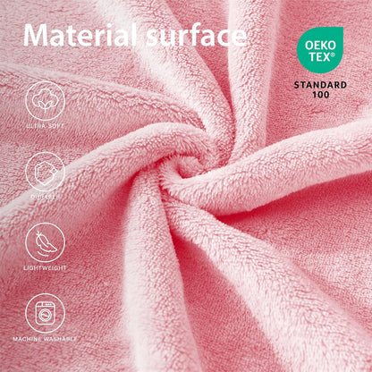 DEZ FURNISHINGS Velvet Plush Blanket, Super Soft, for Couch, Bed, All Season Use, Throw (50" x 60"), Candy Pink