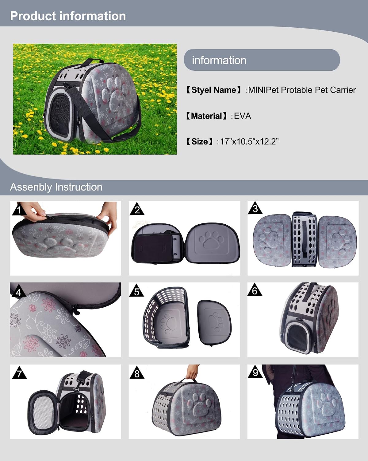 PetLike Airline Approved Pet Carrier Soft Sided Collapsible Travel Bag for Cats & Small Dogs (Pink, Smooth)