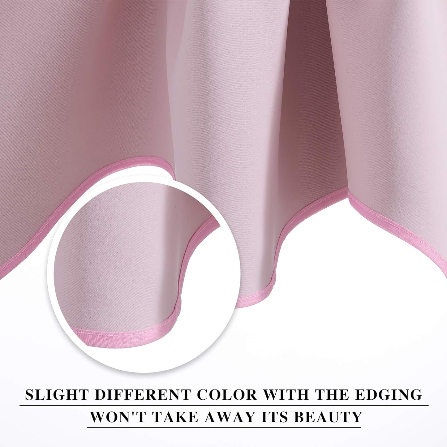 NICETOWN Room Darkening Valance for Girls - Lovely Cute 52 inches by 18 inches Scalloped Valance Window Curtains for Baby Nursery/Girls Bedroom/Dorm (Lavender Pink=Baby Pink, Single Piece)