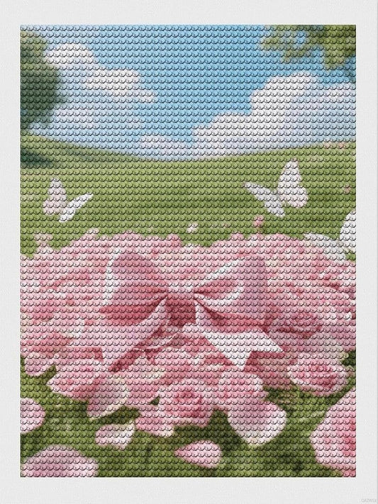 QAZWSX Pink Bow Floral 5D Diamond Painting Kit for Adults DIY Diamond Art Kits with Drill Tools Full Round Drill Gem Painting for Home Wall Decor, Beginner Friendly Craft Set Gift 12x16 inch