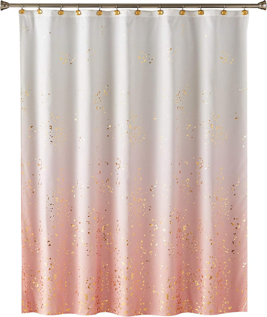 SKL Home by Saturday Knight Ltd. Splatter Fabric Shower Curtain, Pink