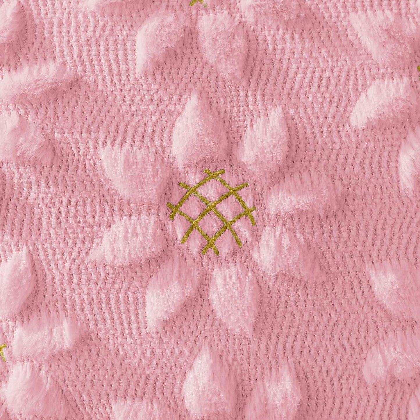 DFXSZ Spring Summer Pillow Covers 18x18 inch Set of 2 Farmhouse Decor Yellow Flower Heart Sunflower Pink Soft Plush Faux Fur Jacquard Throw Pillows for Sofa Holiday Spring Home Decor PTK024J18