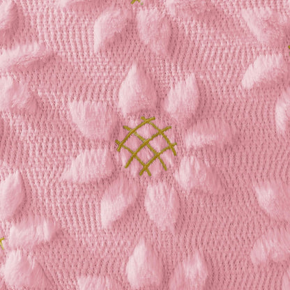 DFXSZ Spring Summer Pillow Covers 18x18 inch Set of 2 Farmhouse Decor Yellow Flower Heart Sunflower Pink Soft Plush Faux Fur Jacquard Throw Pillows for Sofa Holiday Spring Home Decor PTK024J18