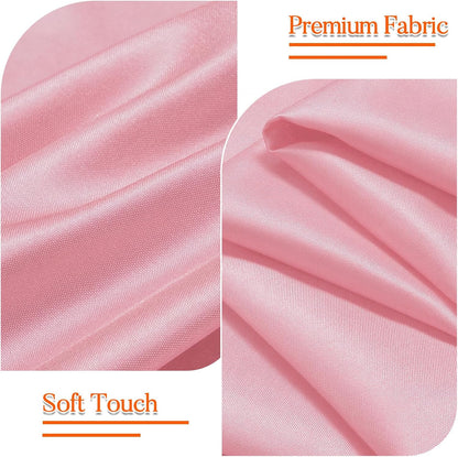 10 Pack Pink Tablecloth 60x102 Inch Pink Table Cloth for 6 Foot Rectangle Tables, Wrinkle Resistant Rectangular Tablecloth Washable Polyester Fabric Table Covers for Party Banquet Wedding Buffet