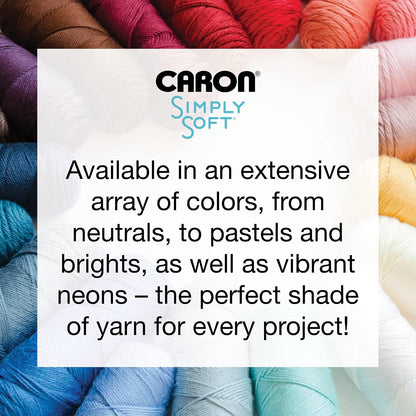 Caron Simply Soft Peach Yarn - 3 Pack of 170.1g/6oz - 100% Acrylic - #4 Worsted (Medium) - 315 Yards - Knitting/Crochet
