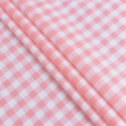 DUOBAO Pink Tablecloth Square 54x54 Checkered Table Cloth Buffalo Plaid Checked Tablecloth Fabric 54-Inch Outdoor Pink and White Picnic Gingham Tablecloths for Kitchen BBQs Birthday and Parties