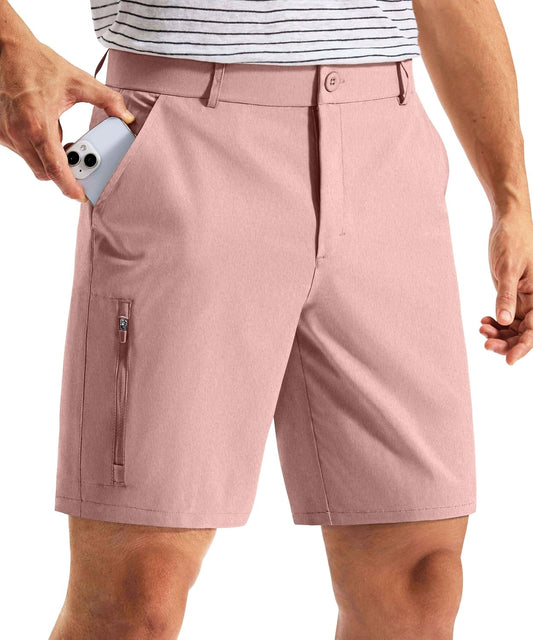 G Gradual Men's Golf Dress Shorts 7 Inch Inseam Lightweight Quick Dry Chino Casual Work Shorts for Men with 4 Pockets