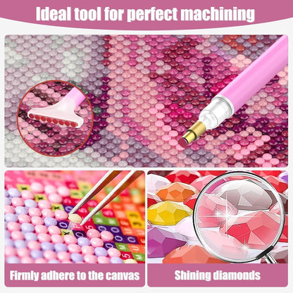 AIBOERL Peach Diamond Art Kits for Adults,Peach 5D Diamond Painting Kits for Adults Beginners,DIY Full Round Drill Diamond Dot Painting Gem Art Kits for Adult, Home Wall Decor 12x16Inch