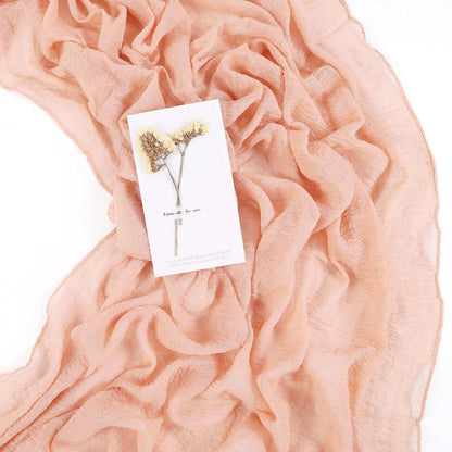 13ft Peach Cheesecloth Table Runner for Wedding Baby Bridal Shower Party 35x157 Inches Boho Gauze Cheese Cloth Table Runner Spring Summer Home Decorations