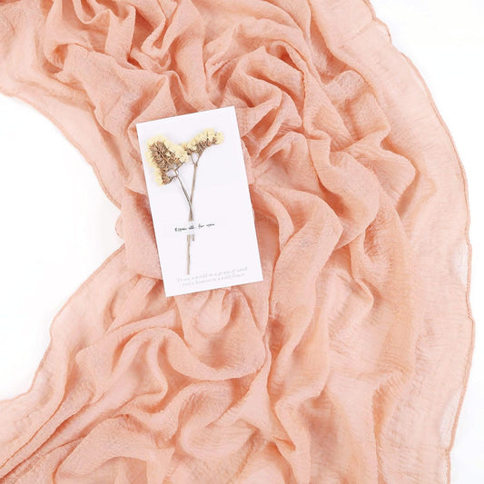 13ft Peach Cheesecloth Table Runner for Wedding Baby Bridal Shower Party 35x157 Inches Boho Gauze Cheese Cloth Table Runner Spring Summer Home Decorations