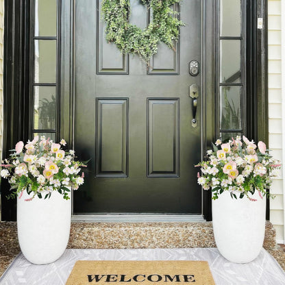 CISDUEO Artificial Wildflowers Flowers Silk Spring Floral Stems Arrangements Pink Poppies Flowers Daisies Faux Wild Flower Bundles Bouquet for Party Indoor Home Vase Wedding Table Summer Decoration