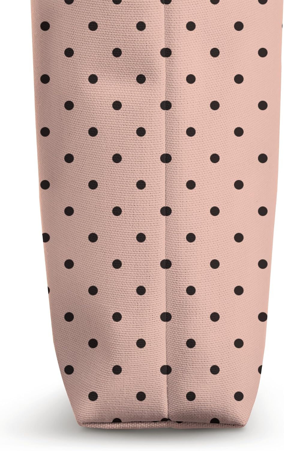 Cute Peach Pink Black Minimalist Boho Tiny Polka Dot Pattern Tote Bag