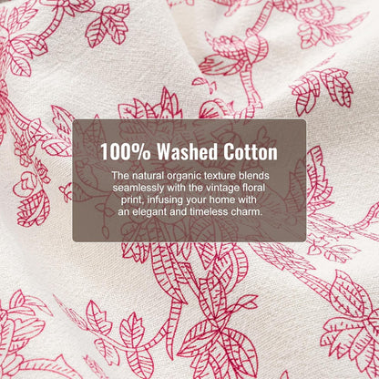 Multi-Purpose French Pastoral Tea Towels Set of 2, Dusty Pink | 100% Organic Cotton Flour Sack Kitchen Towels, 18x25in Absorbent Dish Cloths, Farmhouse Napkins, Decorative Hand Towels Set