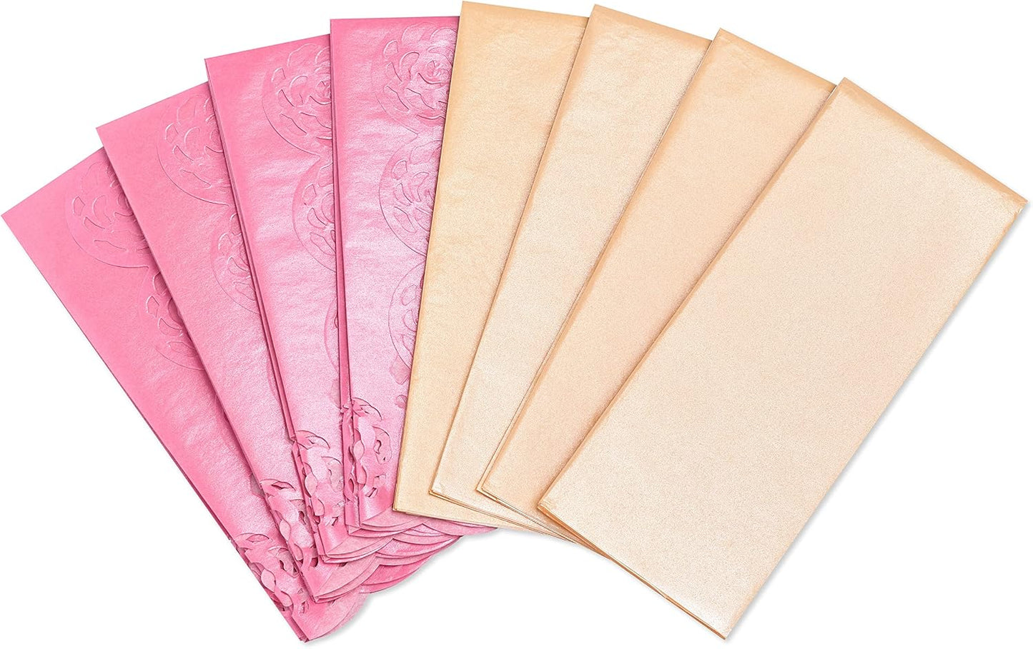 Papyrus 8 Sheet Tissue Paper (Pink and Peach with Rose Edges) Valentines, Birthdays, Crafts, DIY and More