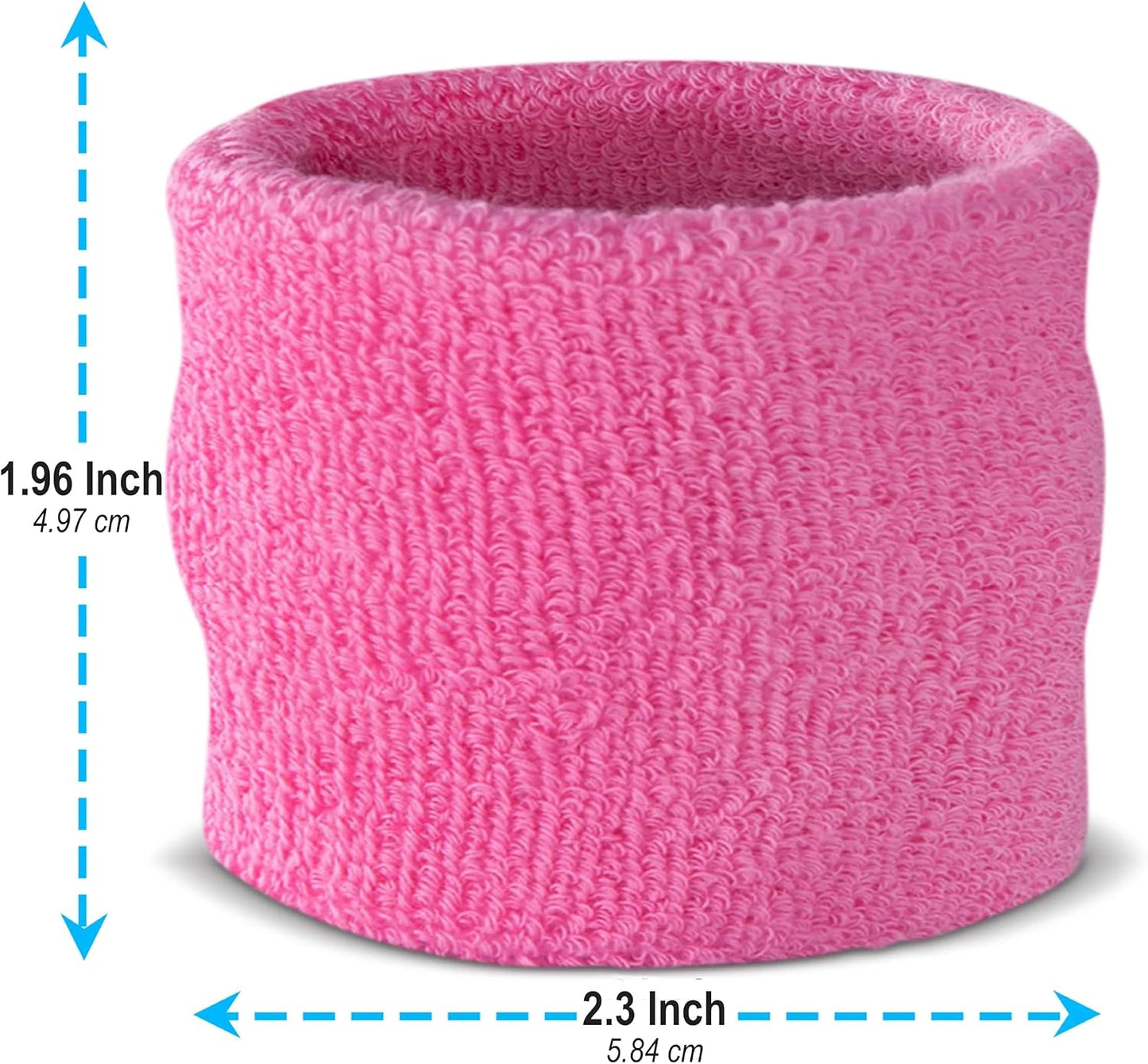Suddora Kids Wrist Sweatbands - Athletic Cotton Terry Cloth Sports Wristbands for Kids (Pair)