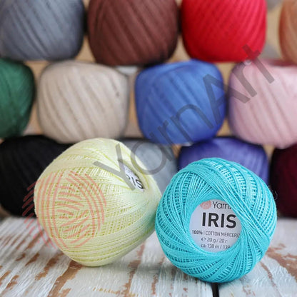 YarnArt Iris – Mercerized Cotton Thread for Crochet & Lace, 100% Cotton, 20g 138m, Fine Weight, Ideal for Doilies, Tablecloths, Summer Garments & Home Decor (1, 913 – Peach)
