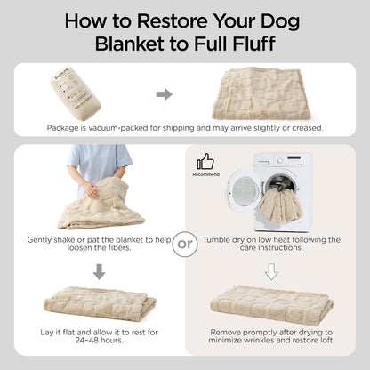 Bedsure Dog Blanket for Small Dogs Washable - Fluffy Fuzzy Puppy Cat Blanket with Premium 300GSM Coral Fleece Soft for Pet Kitten Doggy, Pink, 25x35IN