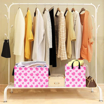 Valentine's Day Storage Basket Baby Hamper Collapsible Organizer Bin Gifts Shelf Baskets for Room Decor