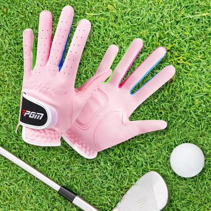 PGM Kids Golf Gloves Left/Right Hand Premium Breathable Youth Golf Gloves for Junior Toddler Boys and Girls