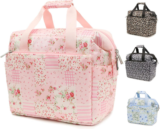 Insulated Lunch Bag for Women - Reusable Thermal Tote with 3-Layer Insulation, Leakproof & Easy to Clean - Lunch Box for Office, Gym, Picnic (Pink)