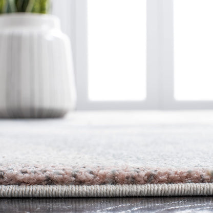 SAFAVIEH Porcello Collection Area Rug - 5'3" x 7'6", Ivory & Pink, Modern Abstract Design, Non-Shedding & Easy Care, Ideal for High Traffic Areas in Living Room, Bedroom (PRL6940A)