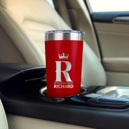 Personalized 30oz Tumbler with Engraved Name | Light Pink Stainless Steel Travel Mug with Slider Lid | Vacuum Insulated Coffee Cup | Custom Gift for Women & Men, Birthday, Christmas