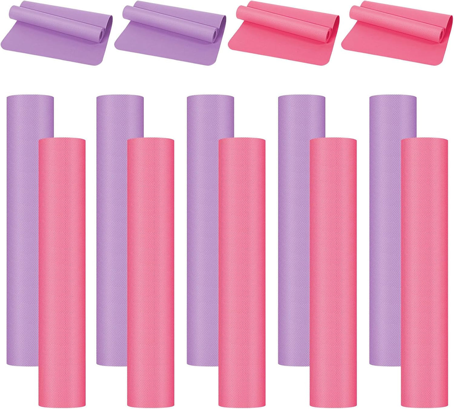 10 Pack Yoga Mats Bulk, 68'' x 24'' x 4mm Thick Yoga Mats for Kids and Adult Gym Mats Bundle Latex Free Exercise Mats with Non Slip Texture for Outdoor Yoga, Pilates or Workout