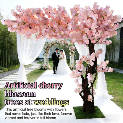 Large Artificial Cherry Blossom Trees 8.2ft,Pink Cherry Blossom Tree Artificial,Tall Faux Sakura Tree for Indoor Outdoor Wedding Garden Party Commercial Decoration Home Decor