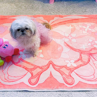 BelugaDesign Butterfly Rug | Cute Kawaii Flower Geometric Art Aesthetic Animal Pink Pastel Bedroom Bathroom Mat | Machine Washable Rectangle Area Carpet for Women (Peach, 47x28)