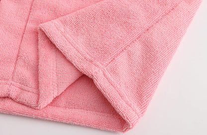 Kids Soft Towel Hooded Robe Cotton Bathrobe for Girls 5-16 Years