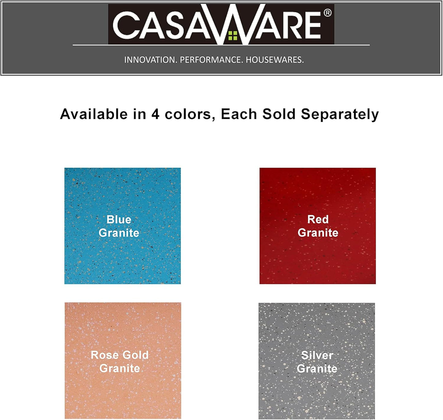 casaWare Toaster Oven Baking Pan 7 x 11-inch Ceramic Coated Non-Stick (Rose Gold Granite)