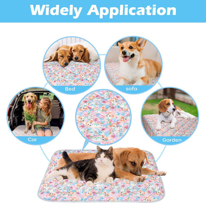 Dog Cooling Mat, Cat Self Cool Ice Pads,Lightweight Pet Cooling Pad Blanket Bed Cover,Puppies Summer Cool Tech Fabric,Washable Dog Sleeping Mat for Home & Outdoor,Keep Cool for Pets