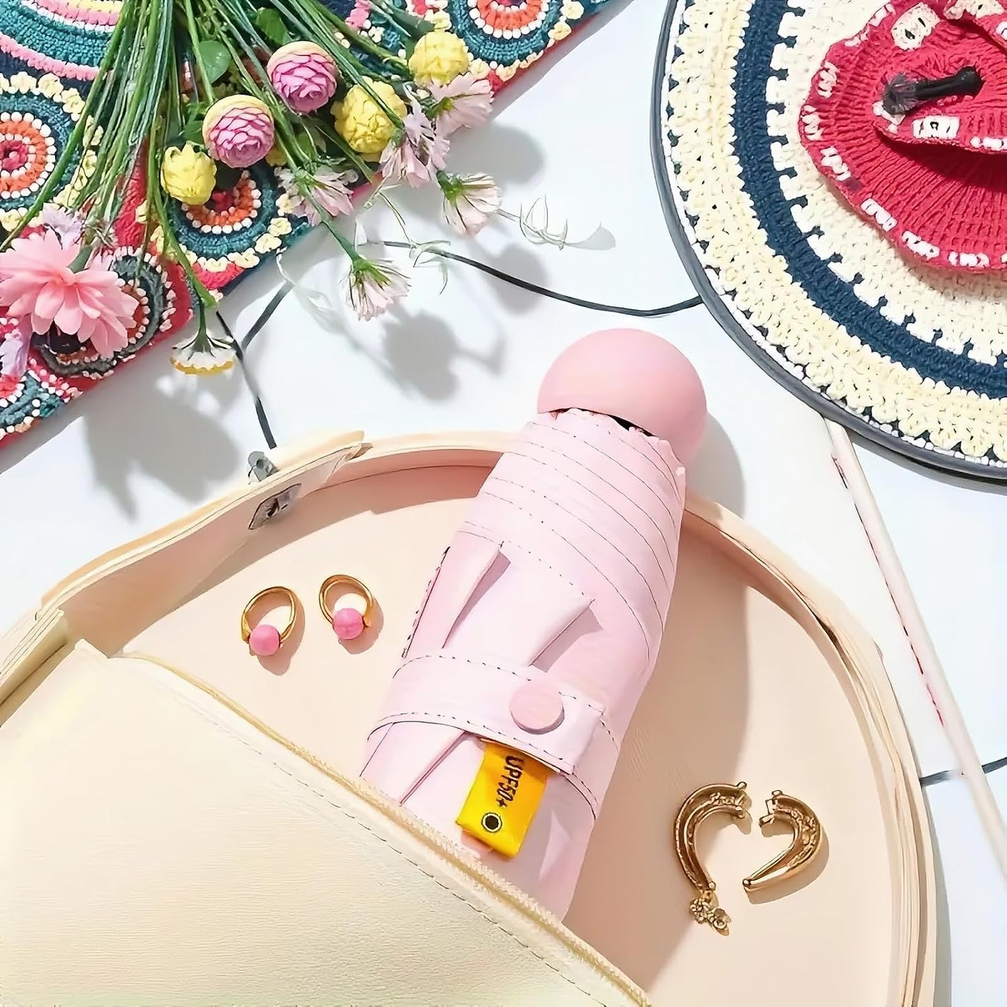 Mini Travel Umbrella with Case