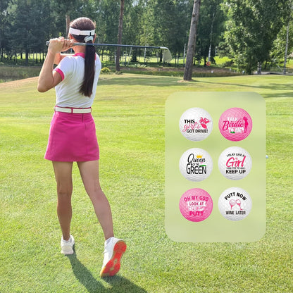 13 Pcs Golf Gifts for Women, Pink Funny Golf Balls for Women with Tees and Gift Box, Golfing Lovers Golfers Balls, Birthday Festival Gifts for Golfers Friend Mom Coworker Employee