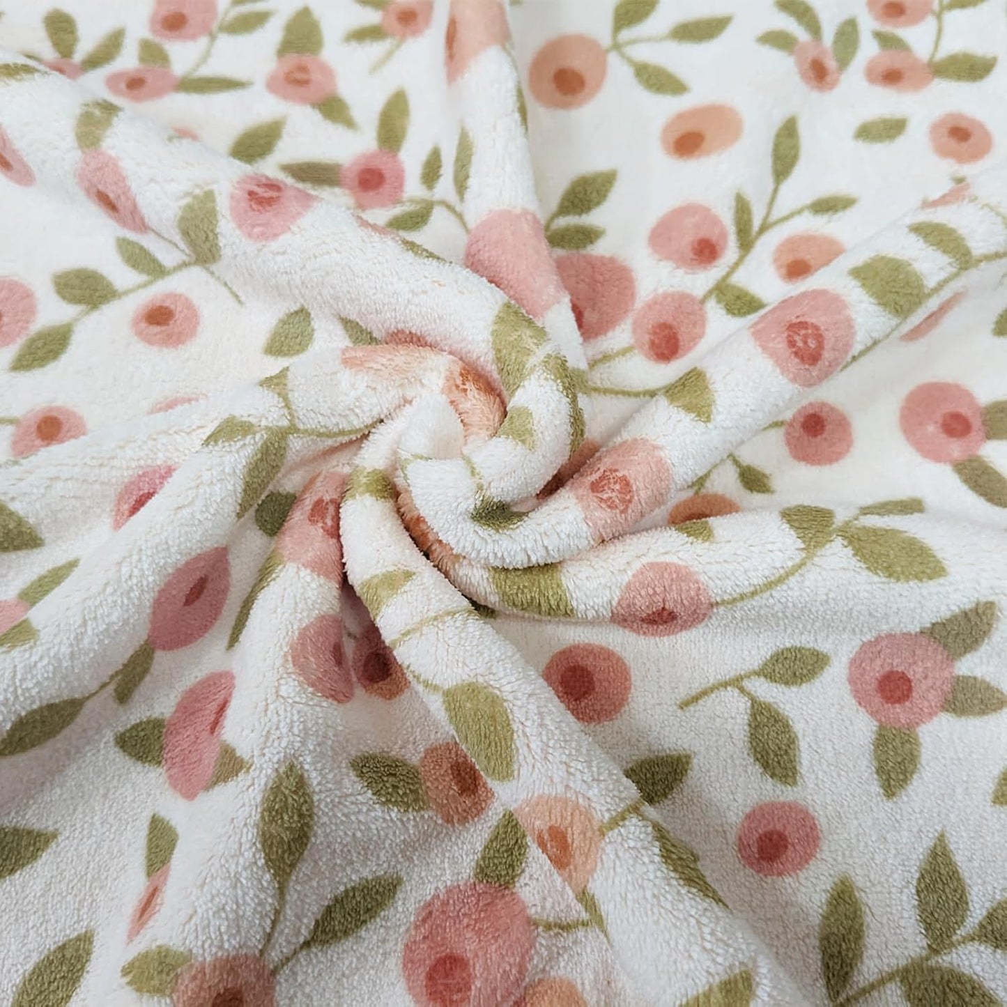 ABREEZE Floral Bath Towel Set,3 pcs,Coral Velvet Soft Absorbent Towels (1 Bath Towel,2 Hand Towels)