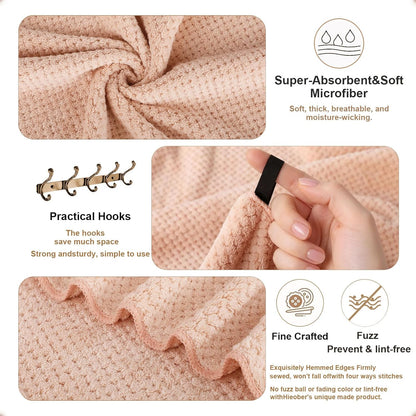 2 Pack Bath Towel Set, Bigger Size Waffle Bath Towel Set, Super Soft Highly Absorbent, Sturdy Quick Drying Towels for Bathroom, Gym, SPA, Yoga (2 Piece 27" x 55", 2 LightPink)