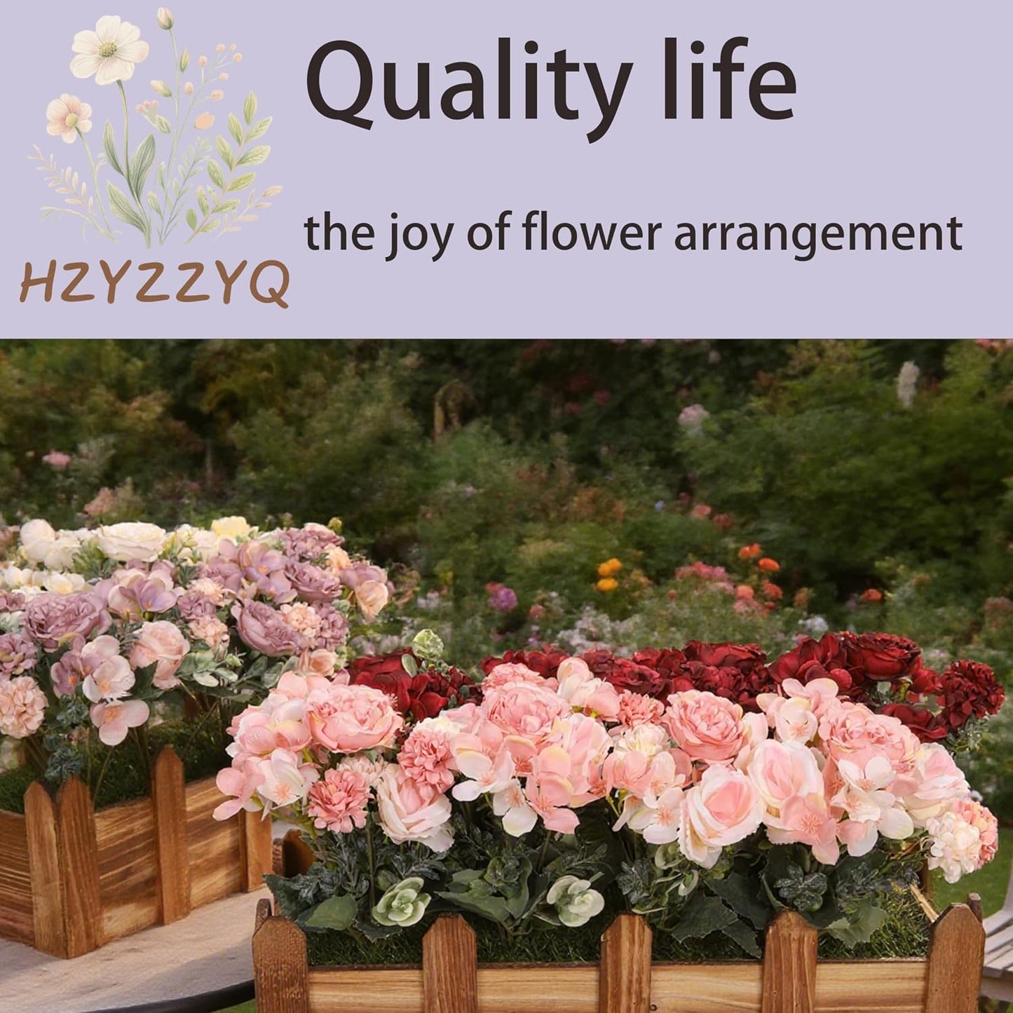 8 Pack Artificial Peony Flowers, Silk Peonies Flowers Fake Peonies Artificial Flowers Peonies Hydrangea Bouquet for Centerpiece Table Wedding Party Home Decor (8, Pink + White)