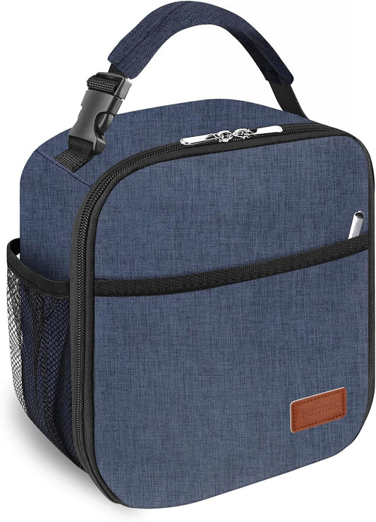 Femuar Lunch Box for Men Women Adults, Small Lunchbox for Work Picnic - Reusable Lunch bag Portable Lunch tote, Blue