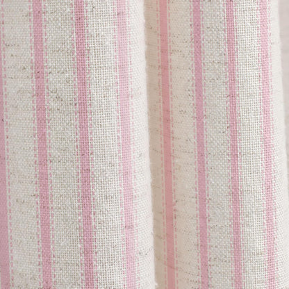 Farmhouse Stripe Shower Curtain,Pink Vintage Linen Shower Curtains for Bathroom 72 X 72