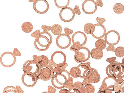 Miss to Mrs, Let's Party Bitches Banner Set. Bachelorette, Engagement or Wedding Party Decorations. 2 Sparkly Banners with Super Fun Diamond Ring and Circle Confetti (Rose Gold)