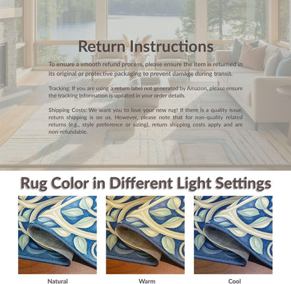 Design&I 4'x6' Machine Wash Ready Abstract Floral Area Rug, Coral for Home Office, Gaming Room, Under Desk, Chair-Friendly & Snag-Free Skid-Resistant Medium Carpet | 2138142