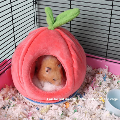 Pet Hideout House - Rat Beds, Small Animal Washable Cage Accessories - Hamster, Syrian Hideout, Sugar Glider Hammock for Dwarf Hamsters, Squirrel, Chipmunks - Pink