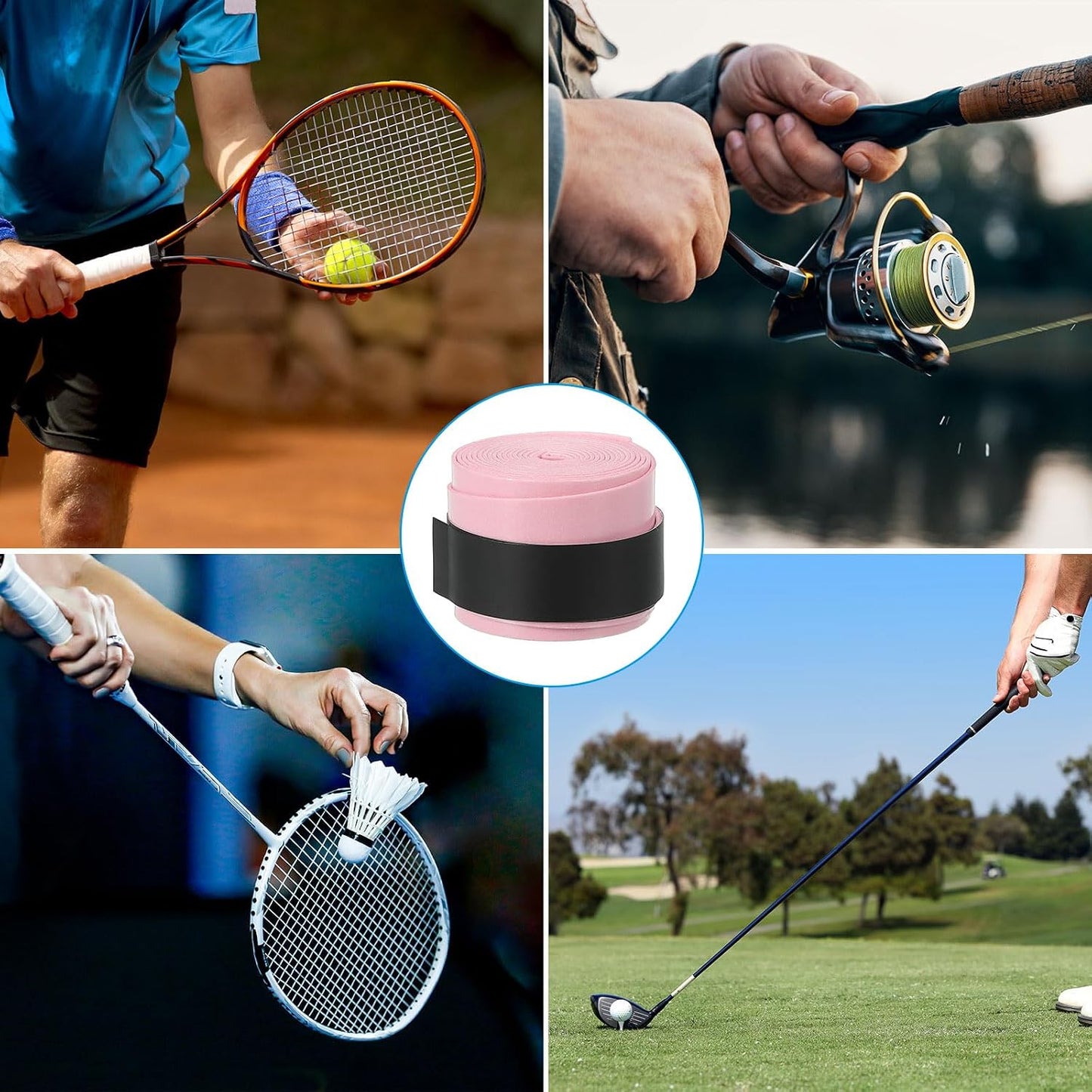 PATIKIL Tennis Racket Grip Tape, Overgrip Stretchy Non-Slip Absorb Sweat for Badminton
