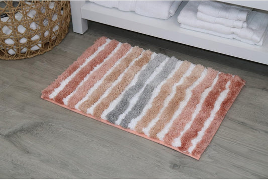 Bathroom Rugs, Extra Soft Absorbent Bath Rugs, Non-Slip, Quick Drying, Machine Washable, Plush Comfort for Bathroom Floor, Tub, Shower and Home Decor Accessories, 17x24, Coral