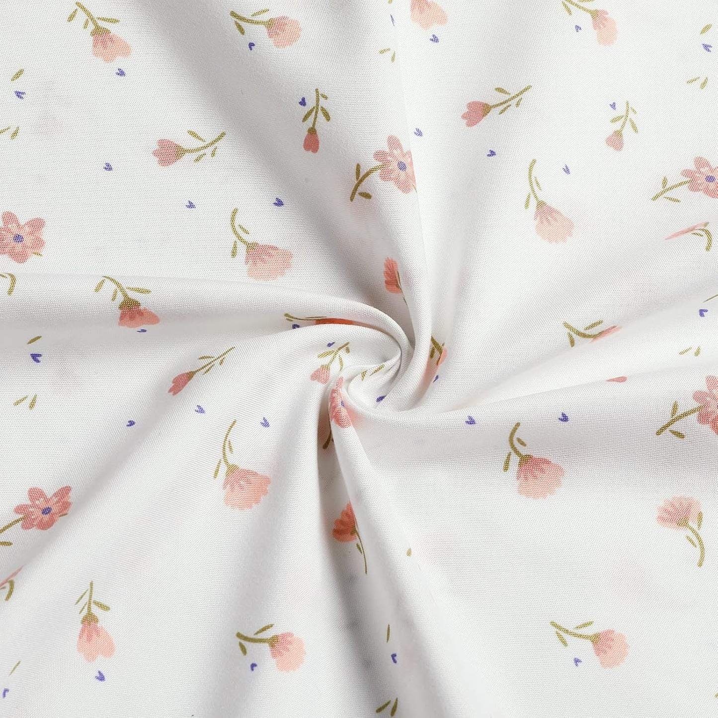 HOMEIDEAS 6 Piece Printed Full Size Bed Sheets, Extra Soft Brushed Microfiber 1800 Bedding Pattern Sheets, Deep Pocket, Wrinkle & Fade Free, Pink Floral